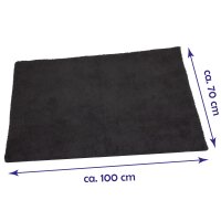 Wärmematte für Haustiere 70cm x 100cm Schwarz
