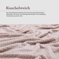 Kuscheldecke 150x200cm &quot;Cashmere Soft-Touch&quot; - Popcorn - Sandgrau
