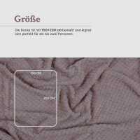 Kuscheldecke "Popcorn" Cashmere Soft-Touch Sandgrau 150x200 cm (R)