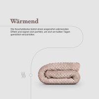 Kuscheldecke "Popcorn" Cashmere Soft-Touch Sandgrau 150x200 cm (R)