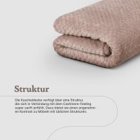 Kuscheldecke "Popcorn" Cashmere Soft-Touch Sandgrau 150x200 cm (R)