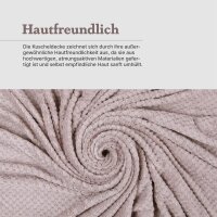Kuscheldecke "Popcorn" Cashmere Soft-Touch Sandgrau 150x200 cm