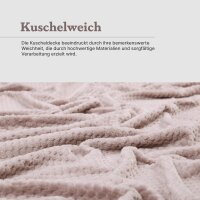 Kuscheldecke "Popcorn" Cashmere Soft-Touch Sandgrau 150x200 cm