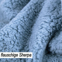Kuscheldecke &quot;Teddy Fleece&quot; Sherpa/Flanell, 150x200cm Blau