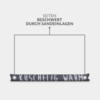 Zugluftstopper mit Spruch 95cm x Ø12cm Anthrazit...
