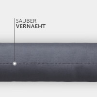 Zugluftstopper mit Spruch 95cm x Ø12cm Anthrazit (Kuschelig)