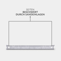 Zugluftstopper mit Spruch - 95cm x &Oslash;12cm Grau - ( Mach nicht so &acute;nen Wind! )