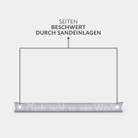 Zugluftstopper mit Spruch 95cm x Ø12cm Grau (Wind)