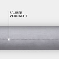Zugluftstopper mit Spruch 95cm x Ø12cm Grau (Tür zu)