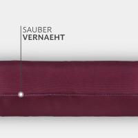 Zugluftstopper mit Spruch 95cm x Ø12cm Bordeaux (Kuschelig)