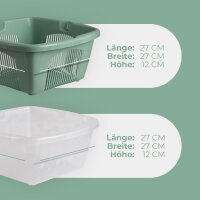 Schüßel eckig mit Sieb