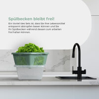 Schüßel eckig mit Sieb