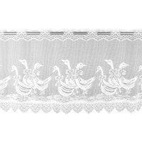 Bistrogardine in weiß 160 x 50 cm Gans