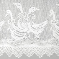 Bistrogardine in weiß 160 x 50 cm Gans