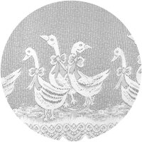 Bistrogardine in weiß 160 x 50 cm Gans