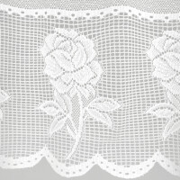 Bistrogardine mit Stangendurchzug "Lynn" 160x50 cm Rosen