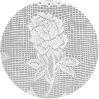 Bistrogardine mit Stangendurchzug "Lynn" 160x50 cm Rosen