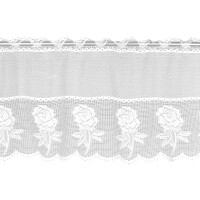 Bistrogardine mit Stangendurchzug "Lynn" 160x50 cm Rosen