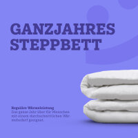 Steppbett 135x200cm - Bezug: Mikrofaser - 1000g Füllung