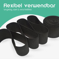 Gummiband schwarz/weiß