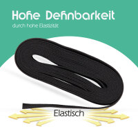Gummiband schwarz/weiß