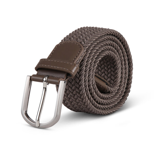 Stretchgürtel aus Stoff stufenlos Taupe 125cm