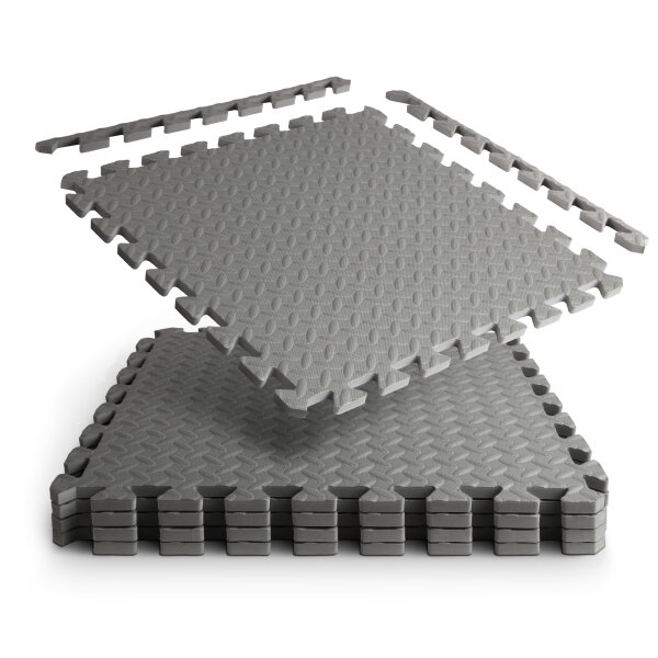 Bodenschutzmatte 52 x 52 x 1,2cm - Grau - 4 Matten ( 1,08m² ) (R)