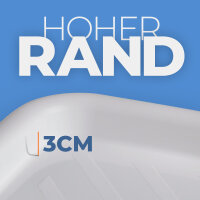 Serviertablett - Weiß - 45x33x3cm