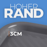 Serviertablett - Anthrazit - 53x37x3cm