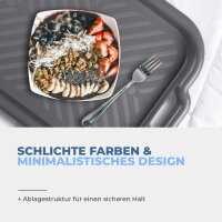 Serviertablett - Anthrazit - 53x37x3cm