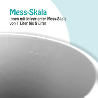 Eimer 5 Liter - Kunststoffbügel Anthrazit-1er Pack ( 1 Stück )