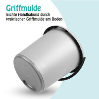 Eimer 5L mit Ausguss, schwarzer Griff, anthrazit/matt