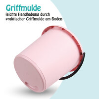 Eimer 5L mit Ausguss, schwarzer Griff, rosa/matt