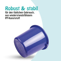 Eimer mit Metallbügel Dunkelblau - 5 Liter - 1er Pack ( 1 Stück )