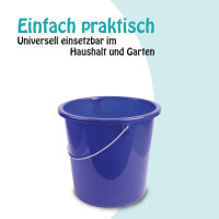 Eimer mit Metallbügel Dunkelblau - 5 Liter - 1er Pack ( 1 Stück )