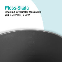 Eimer mit Metallbügel Anthrazit - 10 Liter - 1er Pack ( 1 Stück )