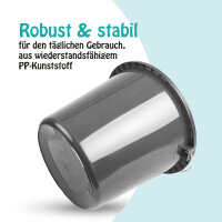 Eimer mit Metallbügel Anthrazit - 10 Liter - 1er Pack ( 1 Stück )