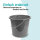 Eimer mit Metallbügel Anthrazit - 10 Liter - 1er Pack ( 1 Stück )