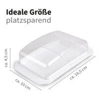 Butterdose mit transparentem Deckel Weiß