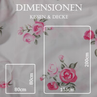 Bettwäsche Mikrofaser 80x80+135x200 - Rose