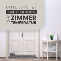 Zugluftstopper Tier - 90cm x Ø10cm Hund (Anthrazit)