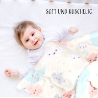 Kuscheldecke "Cashmere Dots" Kids Sonne-Mond-Sterne