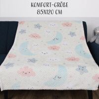 Kuscheldecke "Cashmere Dots" Kids Sonne-Mond-Sterne