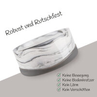Hundenapf 2er Set ( 850ml ) Grau (R)