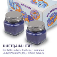 Duftkerze 2er Pack, Blaubeere Donut - 5cm hoch Ø 6 cm