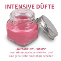 Duftkerze 2er Pack, Fruity Lollipop, watermelon-cherry  - 5cm hoch Ø 6 cm