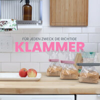 Verschlussclips 30er Set (6x L, 12x M, 12x S) inkl. Aufbewahrungsdose 0,8L