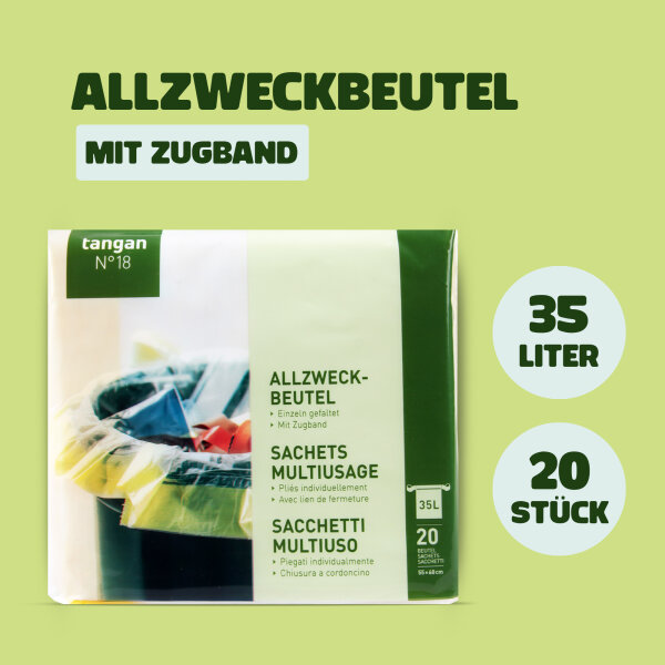 Allzweckbeutel 35 Liter aus HDPE
