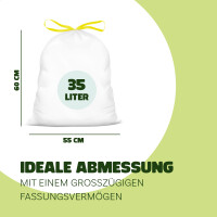 Allzweckbeutel 35 Liter aus HDPE, 20er
