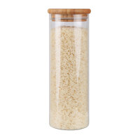 Vorratsglas mit Baumbusdeckel 700 ml